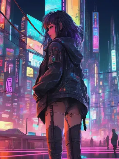 AI-generated anime image