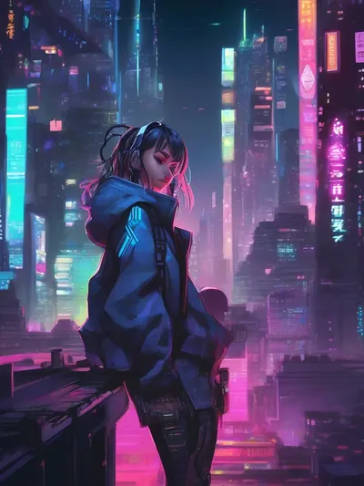 AI-generated anime image