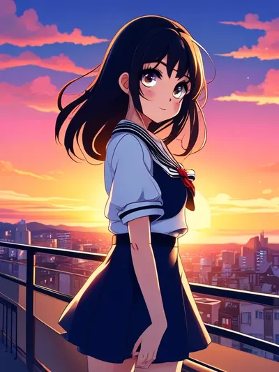 AI-generated anime image