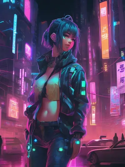 AI-generated anime image