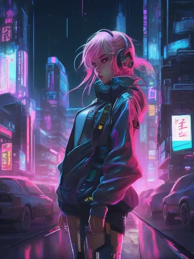 AI-generated anime image