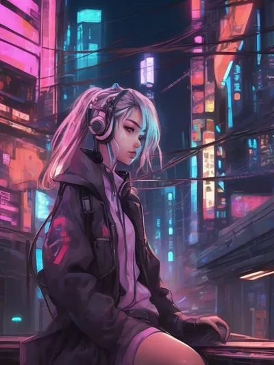 AI-generated anime image