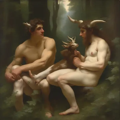 Academic mythological nymph painting
