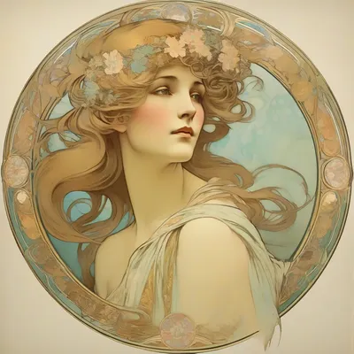 Mucha art nouveau decorative poster