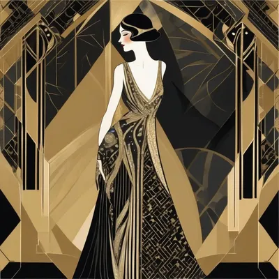Art Deco fashion illustration