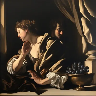 Chiaroscuro painting, Caravaggio inspired