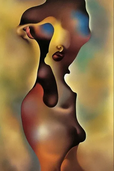 Surrealist body art interpretation