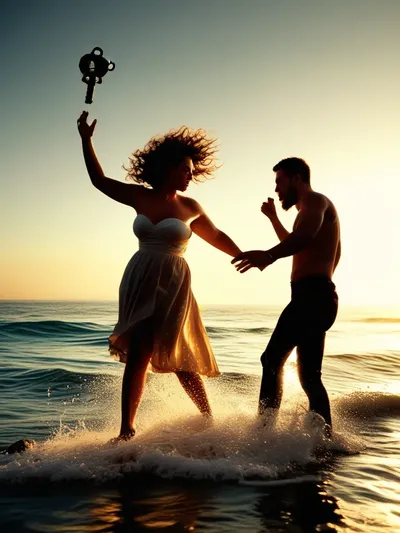 AI-generated chastity image