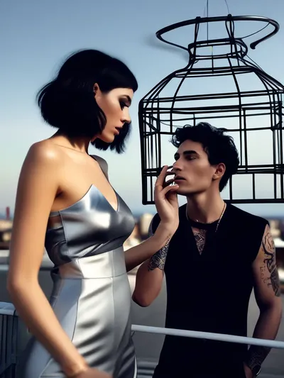 AI-generated chastity image