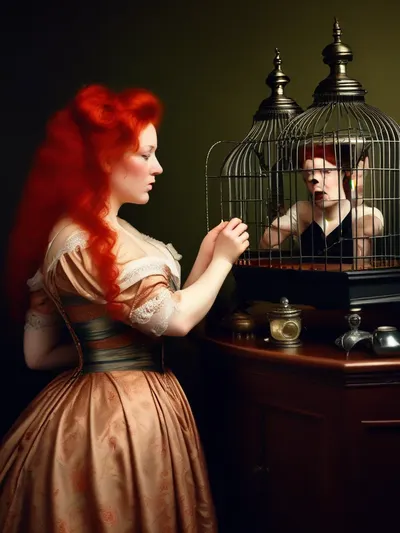 AI-generated chastity image