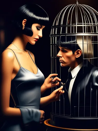 AI-generated chastity image