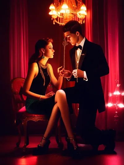 AI-generated chastity image