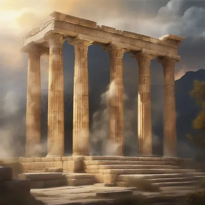 Oracle at Delphi mystical scene
