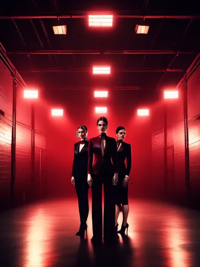 AI-generated femdom image