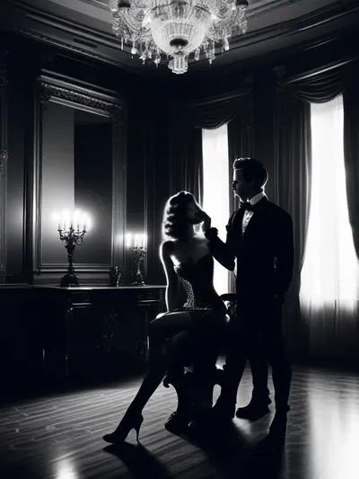 AI-generated femdom image