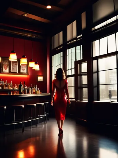 AI-generated femdom image