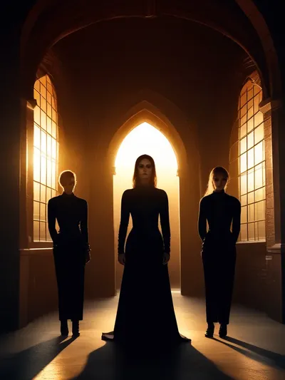 AI-generated femdom image