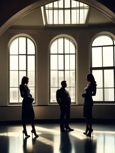 AI-generated femdom image