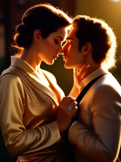 AI-generated femdom image