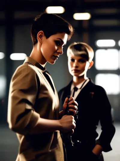 AI-generated femdom image