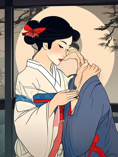 AI-generated femdom image