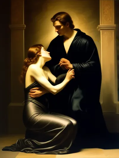 AI-generated femdom image