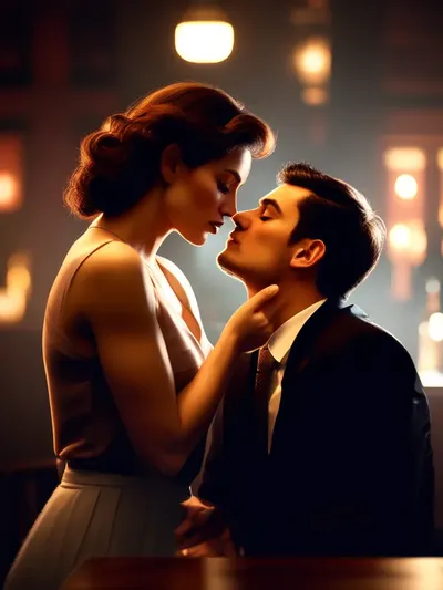 AI-generated femdom image