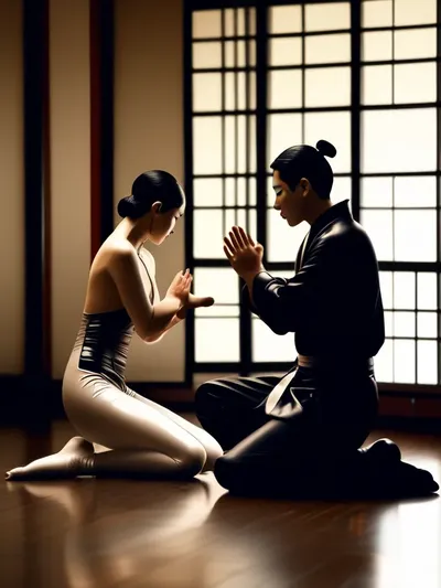 AI-generated femdom image