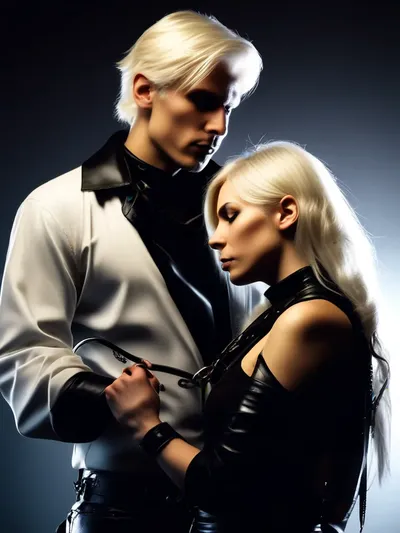 AI-generated femdom image