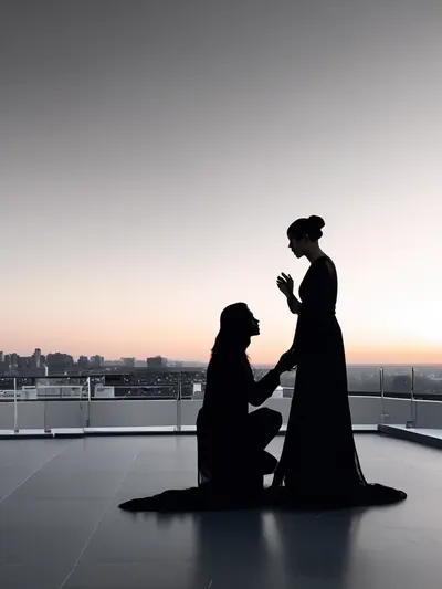 AI-generated femdom image