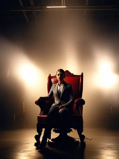 AI-generated femdom image