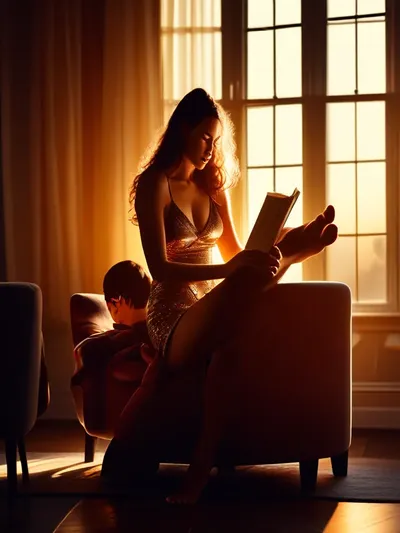 AI-generated femdom image