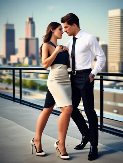 AI-generated femdom image