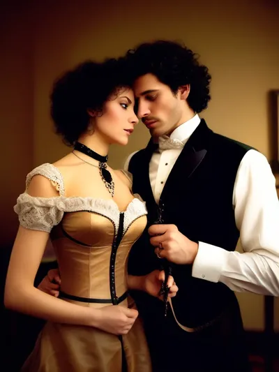 AI-generated femdom image