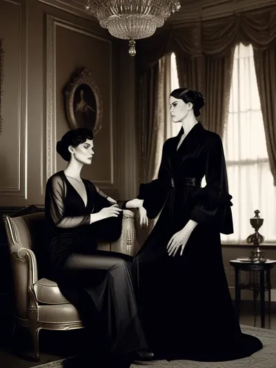 AI-generated femdom image