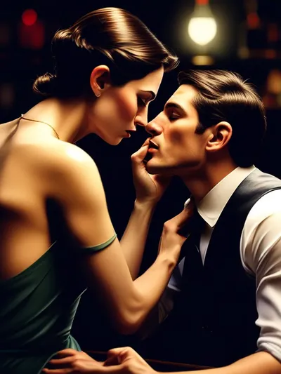 AI-generated femdom image