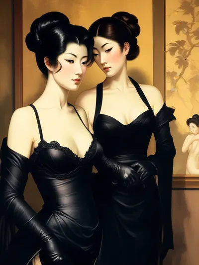 AI-generated femdom image