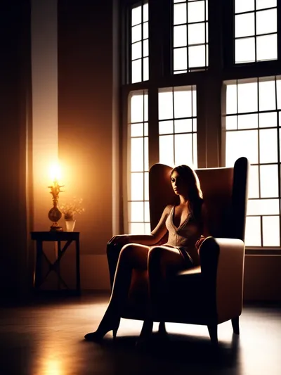 AI-generated femdom image