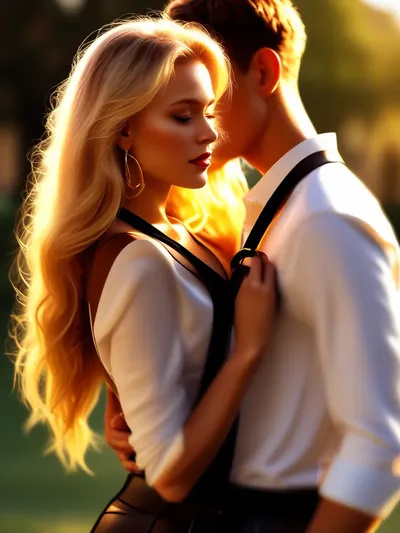 AI-generated femdom image