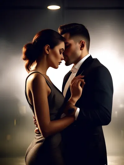 AI-generated femdom image