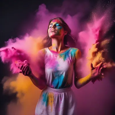 Powder explosion fine art photography