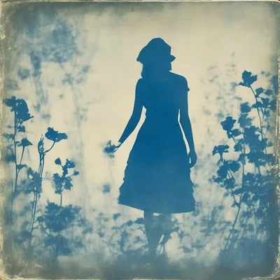 Cyanotype botanical art photography