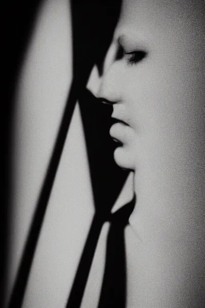 Black and white artistic portrait