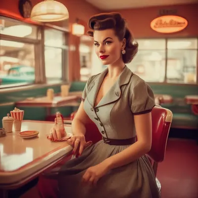 Retro 1950s styled portrait