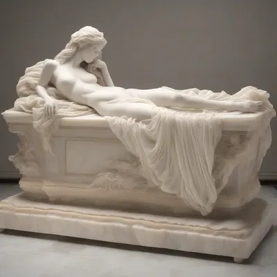 Sleeping beauty marble sculpture